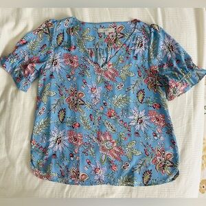 LOFT Multicolor Floral Blouse